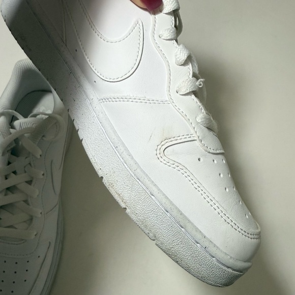 Nike Court Borough Low 2 “Triple White” Big Kid Size 7Y Sneakers - Picture 11 of 16